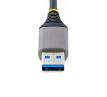 StarTech.com Hub USB 4 Ports - USB 3.0 5Gbps, Alimenté par Bus - Hub USB-A vers 4x USB-A avec entrée d'alimentation auxiliaire en option - Hub USB 3.0 pour PC Portable avec Câble de 30 cm - Hub USB Portable