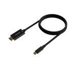 AISENS Cable Conversor USB-C A HDMI 4K@30Hz, USB-C/M-HDMI/M, Negro, 0.8M