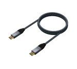 AISENS Cable USB 2.0 Aluminio 5A 100W E-Mark, USB-C/M-USB-C/M, Gris, 2.0M
