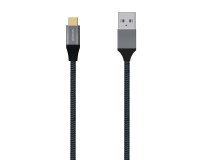 AISENS Cable USB 3.1 Gen2 Aluminio 10Gbps 3A, Tipo USB-C/M-A/M, Gris, 2.0M