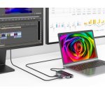 Conceptronic DONN14G base para portátil y replicador de puertos Alámbrico USB 3.2 Gen 1 (3.1 Gen 1) Type-C Gris