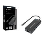 Conceptronic DONN14G base para portátil y replicador de puertos Alámbrico USB 3.2 Gen 1 (3.1 Gen 1) Type-C Gris