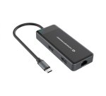 Conceptronic DONN14G base para portátil y replicador de puertos Alámbrico USB 3.2 Gen 1 (3.1 Gen 1) Type-C Gris