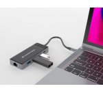 Conceptronic DONN14G base para portátil y replicador de puertos Alámbrico USB 3.2 Gen 1 (3.1 Gen 1) Type-C Gris