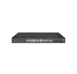 LevelOne Hilbert 28-Port Gigabit Smart Lite Switch, 24 x Gigabit RJ45, 4 x Gigabit SFP/RJ45 Combo