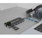 Conceptronic DONN15G replicatore di porte e docking station per laptop Cablato USB 3.2 Gen 1 (3.1 Gen 1) Type-C Grigio
