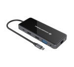 Conceptronic DONN15G replicatore di porte e docking station per laptop Cablato USB 3.2 Gen 1 (3.1 Gen 1) Type-C Grigio