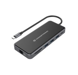 Conceptronic DONN15G laptop dock/port replicator Wired USB 3.2 Gen 1 (3.1 Gen 1) Type-C Grey