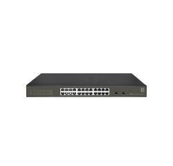 LevelOne Hilbert 26-Port Gigabit Smart Lite Switch, 24 x Gigabit RJ45, 2 x Gigabit SFP