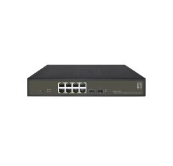LevelOne Hilbert 10-Port Gigabit PoE Smart Lite Switch, 8 PoE Outputs, 2 x Gigabit SFP, 802.3at/af PoE, 130W PoE Power Budget