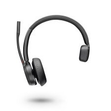 POLY Auriculares Voyager 4310 con certificación para Microsoft Teams + llave BT700 + soporte de carga