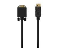 AISENS Cable Conversor DISPLAYPORT a VGA, DP/M-VGA/M, Negro, 1.0M