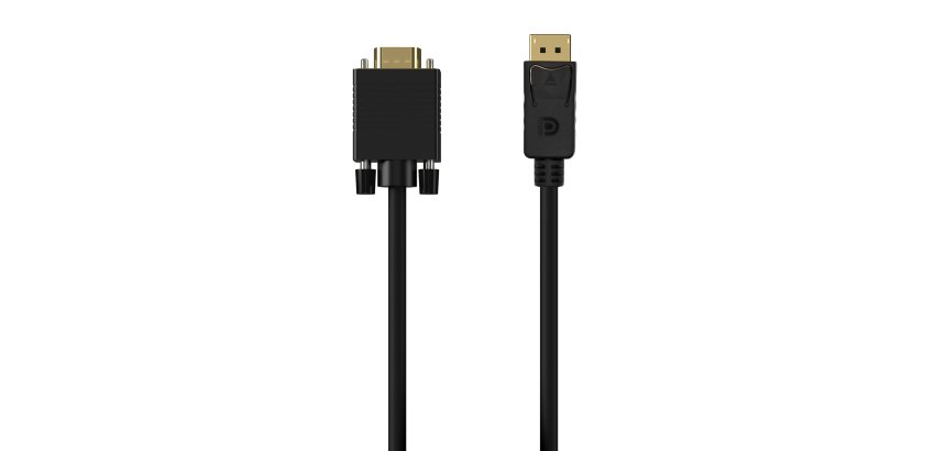 AISENS Cable Conversor DISPLAYPORT a VGA, DP/M-VGA/M, Negro, 1.0M