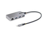 StarTech.com Hub USB-C de 3 Puertos USBA - USB 3.0 de 5Gbps - Alimentado por el Bus - Concentrador USB-C de 3 Puertos USB-A - Ladrón USB-C Portátil - Red Ethernet RJ45 Gigabit