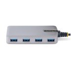 StarTech.com Hub USB-C à 4 Ports - 4x USB-A, 5Gbps - Alimenté par Bus - Hub USB 3.0 avec Câble de 30 cm - Mini Hub USB Type-C - Hub USB de Bureau, USB C vers USB A