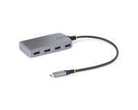 StarTech.com Hub USB de 4 Puertos USBA - USB 3.0 de 5Gbps - Alimentado por el Bus - Concentrador USB-C de 4 Puertos USB-A con Alimentación Opcional - Ladrón USB Portátil - Cable 30cm
