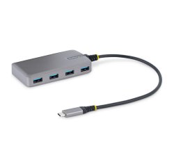 StarTech.com 4-Port USB-C Hub - 5Gbps - Bus Powered - USB C to 4x USB-A Hub w/ Optional Auxiliary Power Input - Portable Desktop/Laptop USB Hub - 1ft (30cm) Cable - USB Expansion Hub
