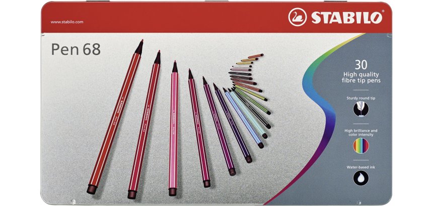 Feutre Pen 68, étui métallique de 30