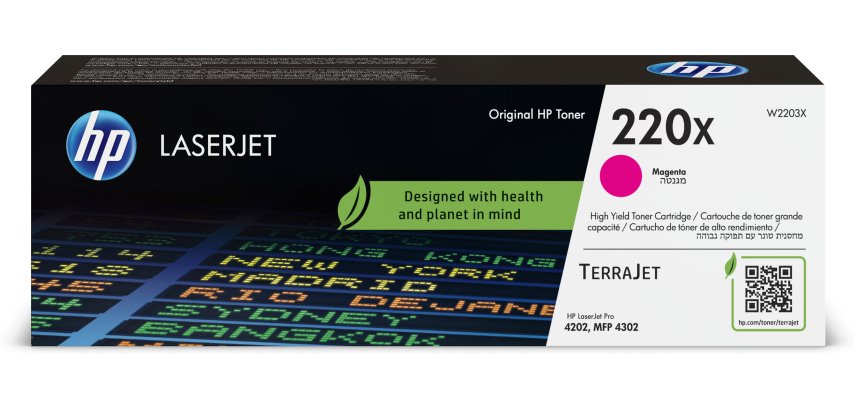 HP 220X cartouche authentique couleurs séparées pour imprimante laser