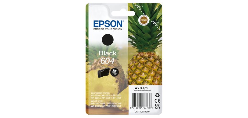 Epson 604 cartuccia d'inchiostro 1 pz Originale Resa standard Nero