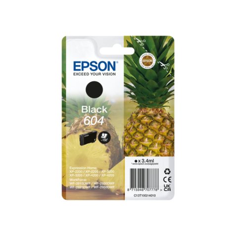 Epson 604 cartucho de tinta 1 pieza(s) Original Rendimiento estándar Negro