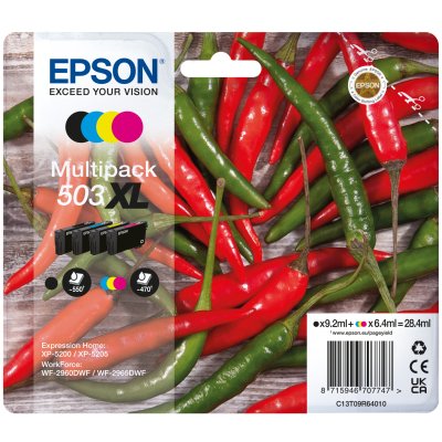 Epson 503XL Multipack - 4-pack - XL - black, yellow, cyan, magenta - original - ink cartridge