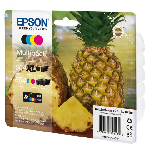 Epson 604XL Pack 4 cartouches noire + couleurs pour imprimante jet d'encre