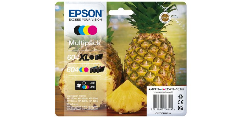 Epson 604XL Multipack - 4-pack - XL(black) + Standard Capacity - black, yellow, cyan, magenta - original - ink cartridge