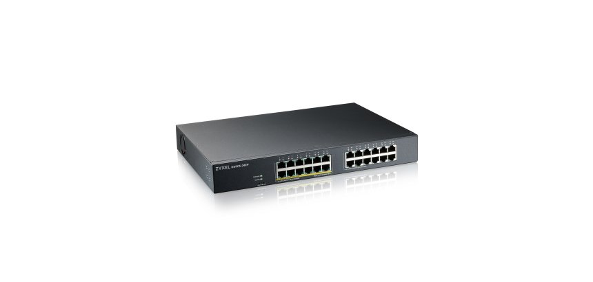 Zyxel GS1915-24EP Géré L2 Gigabit Ethernet (10/100/1000) Connexion Ethernet, supportant l'alimentation via ce port (PoE) 1U Noir