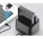 Conceptronic DONN12B base de conexión para disco duro USB 3.2 Gen 1 (3.1 Gen 1) Type-B Negro