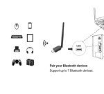 Conceptronic ABBY Long Range Bluetooth 5.1 USB Adapter with External Antenna