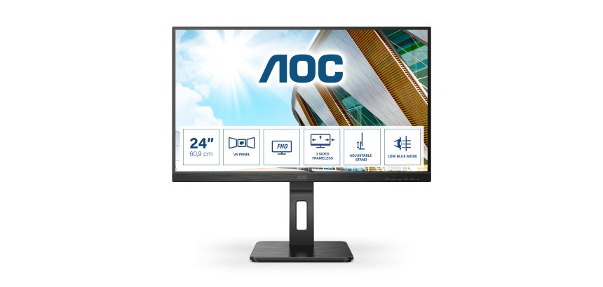 AOC P2 24P2QM écran plat de PC 60,5 cm (23.8") 1920 x 1080 pixels Full HD LED Noir