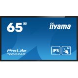 iiyama T6562AS-B1 affichage de messages Écran plat interactif 163,8 cm (64.5") IPS 500 cd/m² 4K Ultra HD Noir Écran tactile Intégré dans le processeur Android 8.0 24/7