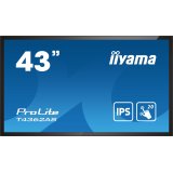 iiyama T4362AS-B1 affichage de messages Écran plat interactif 108 cm (42.5") IPS 500 cd/m² 4K Ultra HD Noir Écran tactile Intégré dans le processeur Android 8.0 24/7