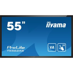 iiyama T5562AS-B1 affichage de messages Écran plat interactif 138,7 cm (54.6") VA 500 cd/m² 4K Ultra HD Noir Écran tactile Intégré dans le processeur Android 8.0 24/7