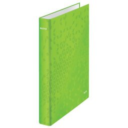 Classeur 4 anneaux Ø25 WOW en carton pelliculé. Dos 4 cm. Format A4+. Coloris Vert