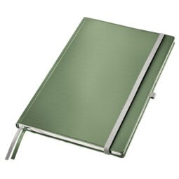 Cahier STYLE 160 pages lignées, couverture rigide. Format A4. Fermeture élastique. Coloris Vert