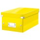 Boîte de rangement DVD Click&Store Office. Contenance 20 DVD standard ou 40 slim. Coloris jaune