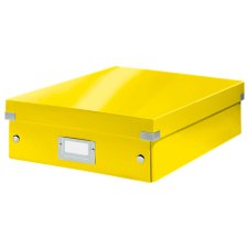 Boîte CLICK&STORE taille M avec compartiments amovibles. Coloris Jaune