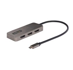StarTech.com Hub USB-C MST à 3 Ports - Adaptateur Multi-Écrans USB C vers 3x HDMI pour PC Portable - Splitter Triple HDMI Jusqu'à 4K 60Hz avec DP 1.4 Alt Mode & DSC - Hub Thunderbolt 3 vers HDMI avec Câble de 30cm
