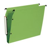 Paquet de 10 dossiers suspendus LMG ARMOIRE en polypro opaque. Fond 30, bouton-pression. Vert