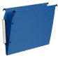 Paquet de 10 dossiers suspendus LMG ARMOIRE en polypro opaque. Fond 15, bouton-pression. Bleu