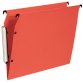 Paquet de 10 dossiers suspendus LMG ARMOIRE en polypro opaque. Fond V, bouton-pression. Orange