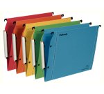 Dossiers suspendus esselte lmg armoire en kraft 240g fond v bouton-pression coloris assortis paquet de 10