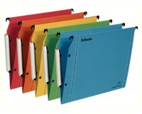 Dossiers suspendus esselte lmg armoire en kraft 240g fond v bouton-pression coloris assortis paquet de 10