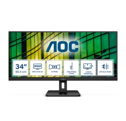 AOC U34E2M pantalla para PC 86,4 cm (34") 3440 x 1440 Pixeles Wide Quad HD Negro
