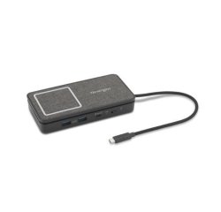 Kensington Replicador móvil USB-C SD1700P con dos salidas 4K y carga Qi: alimentación pass-through de 100 W