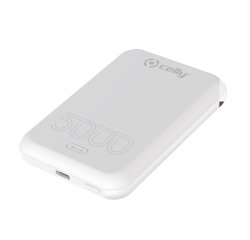 Celly MAGPB5000EVOWH batteria portatile 5000 mAh Carica wireless Bianco