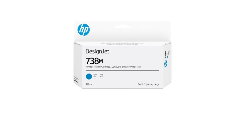 HP 738M 130 ml cyaan inktcartridge voor DesignJet