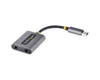 StarTech.com Adaptateur Casque USB-C - Splitter Audio, Double Casque USB Type C avec Entrée Micro - Adaptateur USB C vers Jack 3.5mm, DAC 3.5 mm - USB-C vers Jack Audio/Sortie Auxiliaire, DAC 24 Bits